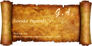 Gonda Agenór névjegykártya